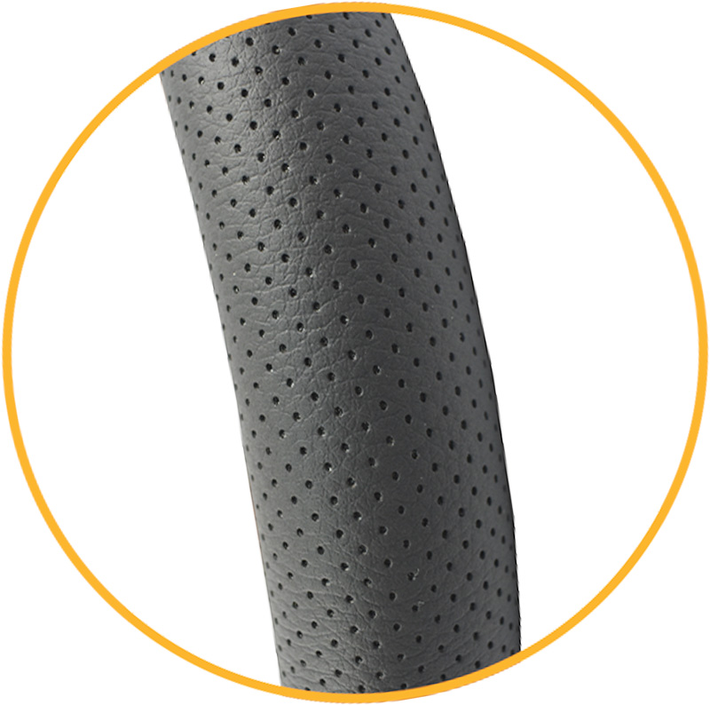 ΚΑΛΥΜMA ΤΙΜΟΝΙΟΥ ARISTON LEATHER FEELING ΓΚΡΙ MD W/REACH - Image 3