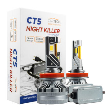 ΛΑΜΠΑ LED CT5 H11 SHORT 100W WHITE 6500K NIGHT KILLER CARTECH