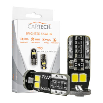 ΛΑΜΠΑ LED T10 CANBUS 6PCS SMD WHITE COLOR (6000K) CARTECH