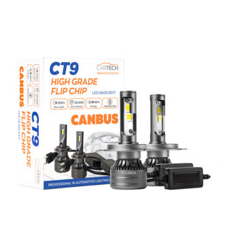 ΛΑΜΠΑ LED CT9 H4 HI-LOW BEAM SHORT WITH CANBUS 60W WHITE 6500K CARTECH