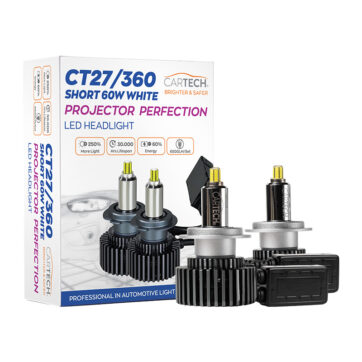 ΛΑΜΠΑ LED CT27/360 H7 SHORT 60W WHITE 6500K CARTECH