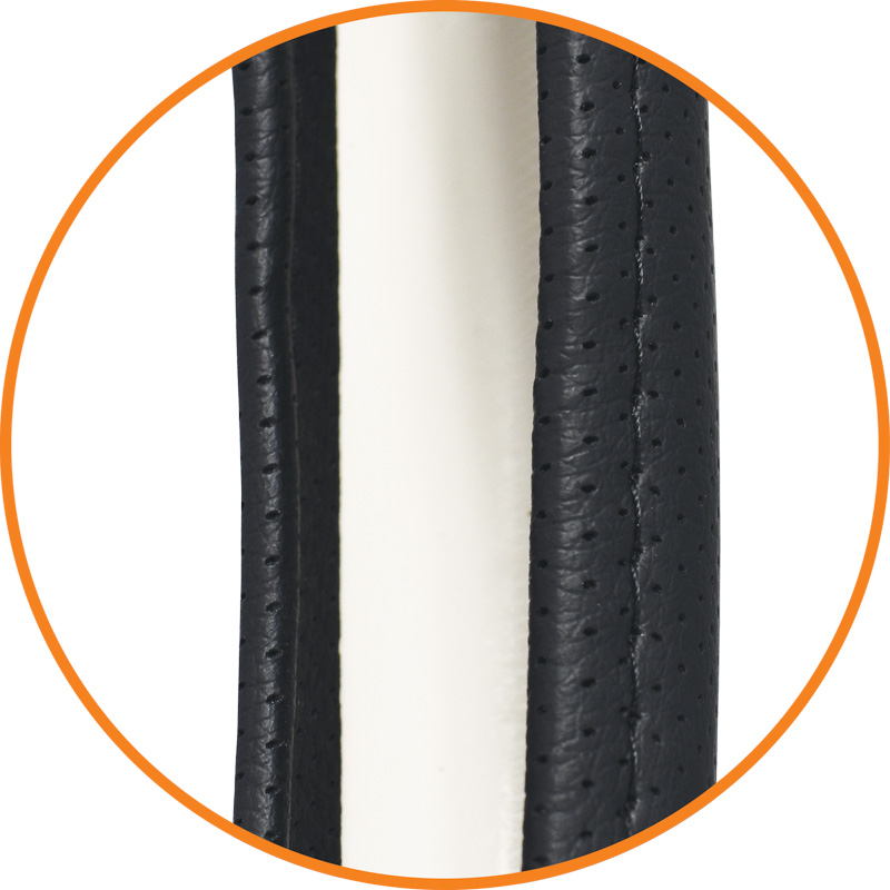 ΚΑΛΥΜMA ΤΙΜΟΝΙΟΥ ARISTON LEATHER FEELING NEW DOUBLE FLAT 37.5CM ΜΑΥΡΟ W/REACH - Image 2